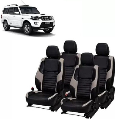 autodesign PU Leather Car Seat Cover For Mahindra Scorpio 7S(All Detachable Headrest, Mono Back Seat, With Back Seat Arm Rest, 7 Seater, 2 Back Seat Head Rests)