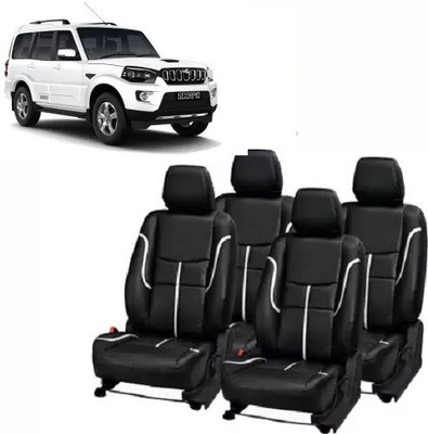 autodesign PU Leather Car Seat Cover For Mahindra Scorpio 7S(All Detachable Headrest, Mono Back Seat, With Back Seat Arm Rest, 7 Seater, 2 Back Seat Head Rests)