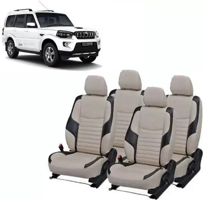autodesign PU Leather Car Seat Cover For Mahindra Scorpio 7S(All Detachable Headrest, Mono Back Seat, With Back Seat Arm Rest, 7 Seater, 2 Back Seat Head Rests)