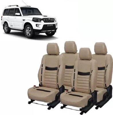 autodesign PU Leather Car Seat Cover For Mahindra Scorpio 7S(All Detachable Headrest, Mono Back Seat, With Back Seat Arm Rest, 7 Seater, 2 Back Seat Head Rests)