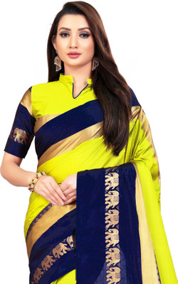 PRIHAL ART Cotton Silk Self Design Blouse Material