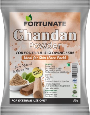 FORTUNATE Pure & Natural Chandan Powder for Youthful & Glowing Skin(50 g)