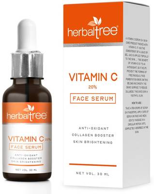 Herbal Tree 20% Vitamin C Face Serum for Collagen Booster & Brightening for Women & Men