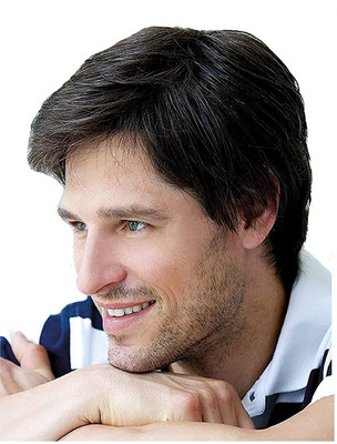 Hymaa Full Head Men Short  Wig Easy to Use and Fit on Every Head Size Hair Extension