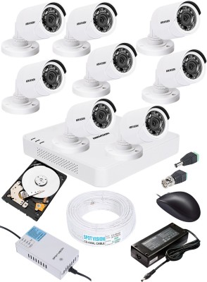 HIKVISION HIKVISION 1MP HD 8 CHANNAL DVR DS-HGHI-F1 & 8Pcs BULLET 720p DS-COT-IRPF Camera COMBO KIT Security Camera(1 TB, 8 Channel)