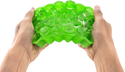 NOHUNT Flexible Silicone Honeycomb Design 32 Cavity Ice Cube Tray Multicolor Silicone Ice Cube Tray(Pack of1)