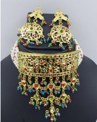 zevarhouse Metal, Copper Gold-plated Multicolor Jewellery Set(Pack of 1)