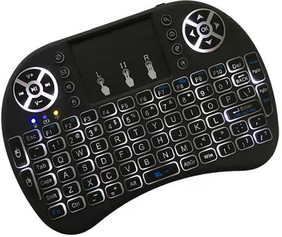 Wifton Backlit i8 Mini Wireless Keyboard 2.4ghz English Air Mouse with Touchpad-X44 Bluetooth Handheld Multi-device Keyboard Compatible with Desktop, Laptop, Mac(Black)
