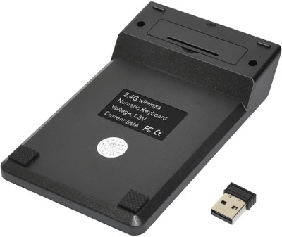 Wifton Wireless Numeric Keypad, 2.4Ghz 18Keys USB Silent Number Pad-IX12 Wireless Handheld Multi-device Keyboard Compatible with Desktop, Laptop, Mac(Black)