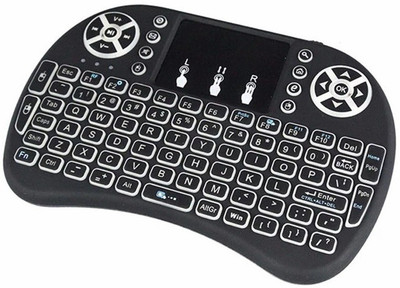 Wifton Wireless keyboard i8 backlit remote control tv backlight 2.4G-X47 Bluetooth Handheld Multi-device Keyboard Compatible with Desktop, Laptop, Mac(Black)