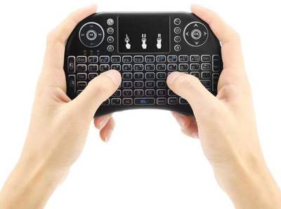 Wifton Mini Bluetooth Keyboard with Touchpad&QWERTY Keyboard, Backlit-X40 Bluetooth Multi-device Keyboard