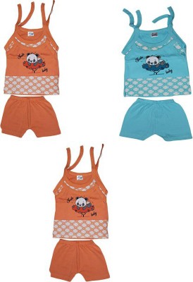 Dgmartretail Baby Boys & Baby Girls Casual Vest Shorts(Multicolor_5)