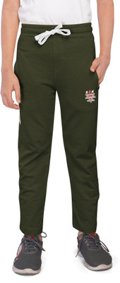 STAG & ZOE Track Pant For Boys(Green, Pack of 1)