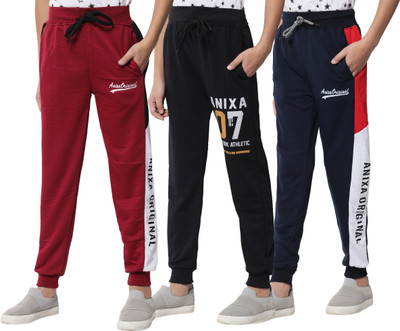 Trendy World Track Pant For Boys(Multicolor, Pack of 3)