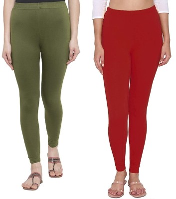 fortuner Ankle Length  Western Wear Legging(Green, Red, Solid)