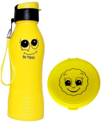 ShubhKraft Return Gift In Item Bulk Smiley Lunch Box & Water Bottle Combo For Kids (1 Pcs) 1 Containers Lunch Box(250 ml)