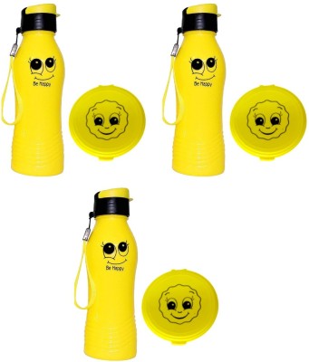 ShubhKraft Return Gift In Item Bulk Smiley Lunch Box & Water Bottle Combo For Kids (3 Pcs) 1 Containers Lunch Box(250 ml)