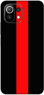 Vcare GadGets Mi 11 Lite NE 5G Mobile Skin(Black, Red)