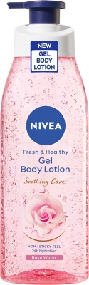 NIVEA Rose Water Gel Body lotion, 24H hydration, Non-Sticky & fast absorbing,