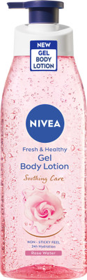 NIVEA Rose Water Gel Body lotion, 24H hydration, Non-Sticky & fast absorbing,