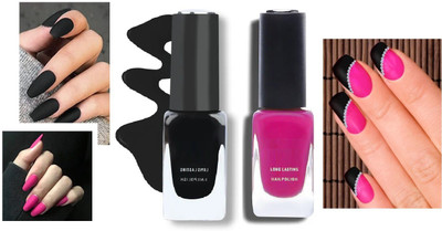 THTC Smooth & Perfect Finish Quick-dry Formulated Matte Nail Paint MULTI COLOR(Pack of 2)