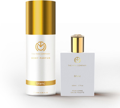 THE MAN COMPANY Blanc EDT 50ml & Body Perfume 120ml | Perfumes for Men Combo Perfume – 170 ml