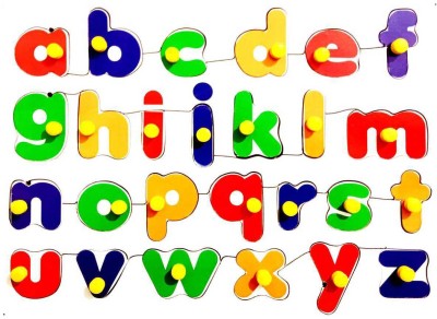 ROBOTO Wooden Lowercase Alphabet Puzzle Board for Kids (Pack of 1 Pc)(26 Pieces)