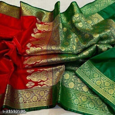 Ansari Fabrics Printed Bollywood Art Silk Saree(Multicolor)