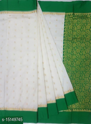 Ansari Fabrics Self Design Banarasi Pure Silk Saree(Multicolor)