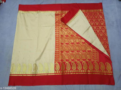 Ansari Fabrics Self Design Banarasi Pure Silk Saree(Multicolor)