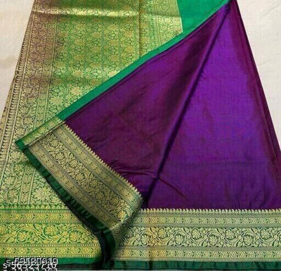 Ansari Fabrics Woven Bollywood Art Silk Saree(Green)