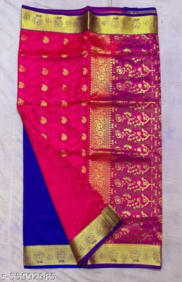 Ansari Fabrics Woven Bollywood Art Silk Saree(Pink)