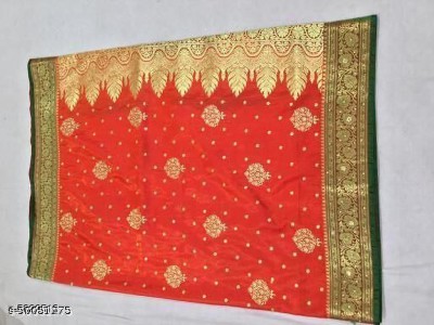 Ansari Fabrics Woven Bollywood Art Silk Saree(Red)