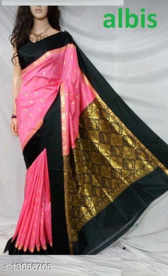 Ansari Fabrics Self Design Kanjivaram Pure Silk Saree(Multicolor)