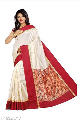 Ansari Fabrics Self Design Bollywood Pure Silk Saree(Multicolor)