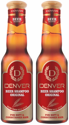 DENVER Beer Shampoo-Made from Real Beer 200ml(Pack of 2)(200 ml)