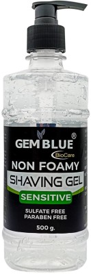 GEMBLUE BIOCARE Sensitive Non Foamy Shaving Gel For Men, Paraben and Sulfate Free, 500gm(500 g)