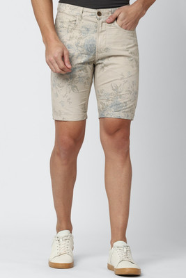 PETER ENGLAND Printed Men Beige Regular Shorts