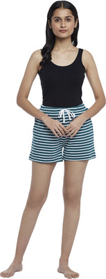 Dreamz by Pantaloons Printed Women Blue, White Night Shorts