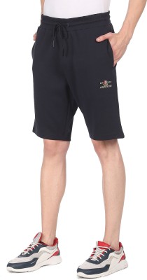 ARROW Solid Men Blue Regular Shorts