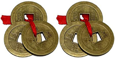 PAYSTORE Three Lucky Coin-Set of 2 Decorative Showpiece  -  9 cm(Metal, Copper)