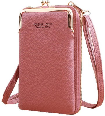 SYGA Pink Sling Bag Leather Purse Mini Shoulder Bag (Dark Pink, Forever Lovely)