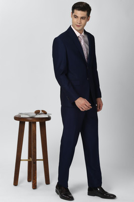 PETER ENGLAND Single Breasted - 2 button Solid Men Suit