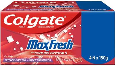 Colgate MaxFresh , Spicy Fresh Red Gel paste with Menthol for Super Fresh Breath, Saver Pack Toothpaste  (600 g)