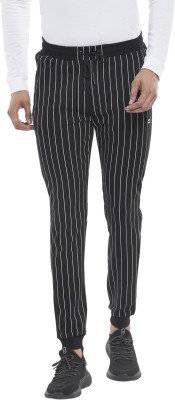 Ajile By Pantaloons Striped Men Black Track Pants