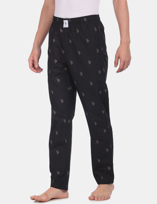 U.S. POLO ASSN. Printed Men Black Track Pants