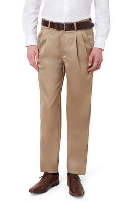 PETER ENGLAND Regular Fit Men Beige Trousers