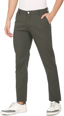 FLYING MACHINE Regular Fit Men Green Trousers