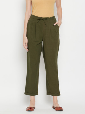 FASHIONS 360 Regular Fit Women Green Trousers