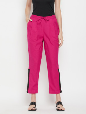 FASHIONS 360 Regular Fit Women Pink Trousers